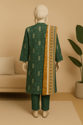 Almeerah Unstitched 3 Piece Luxe Summer Collection'2025-Emerald Green Allure